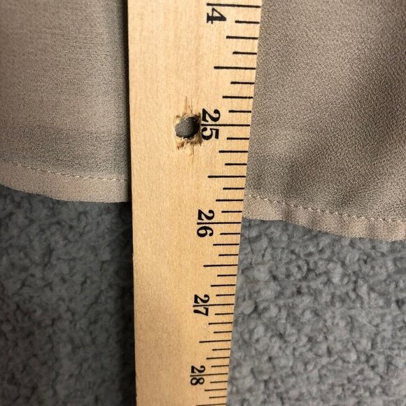 BKE Buckle Top Small Sleeveless Light Brown Embellished Bling Frayed Neck Hem - Picture 8 of 9